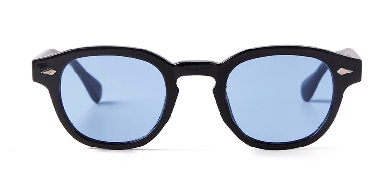 Lunettes De Soleil Bleu Et Noire