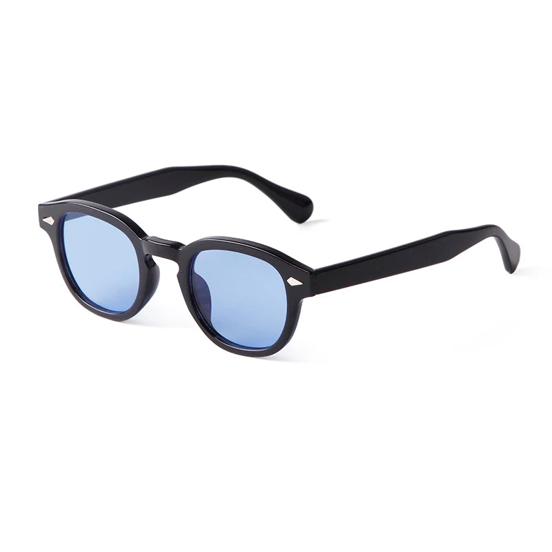 Lunettes De Soleil Bleu Et Noire